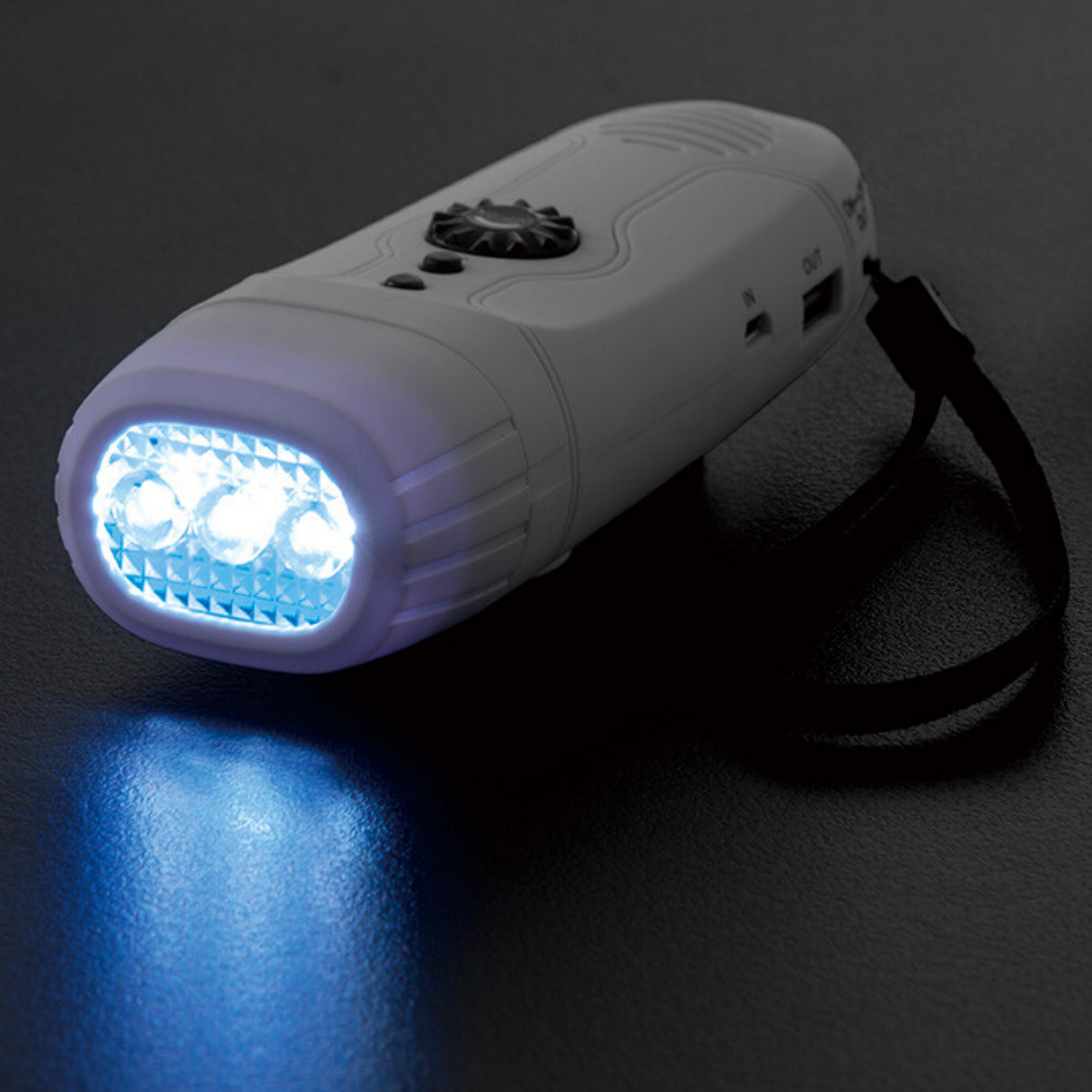 スマホ対応ダイナモFMラジオLEDライト