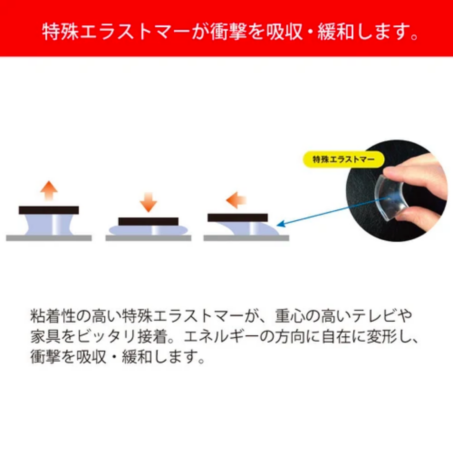 家具転倒防止 薄型テレビ用耐震シート